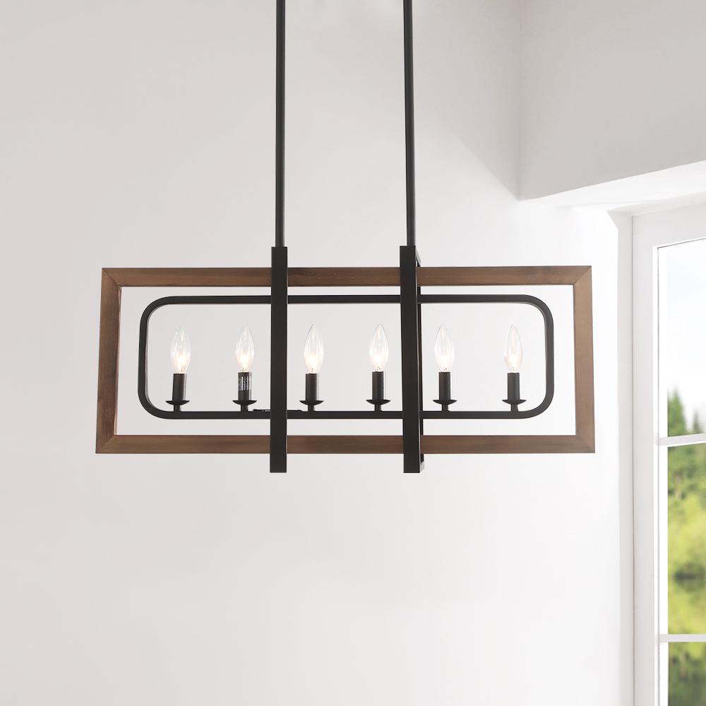 PendantLightie-Wooden Modern Farmhouse Lighting-Chandeliers--