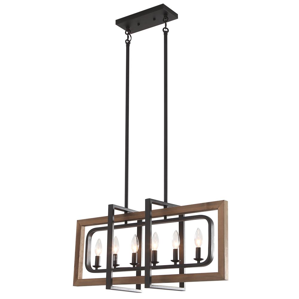 PendantLightie-Wooden Modern Farmhouse Lighting-Chandeliers--