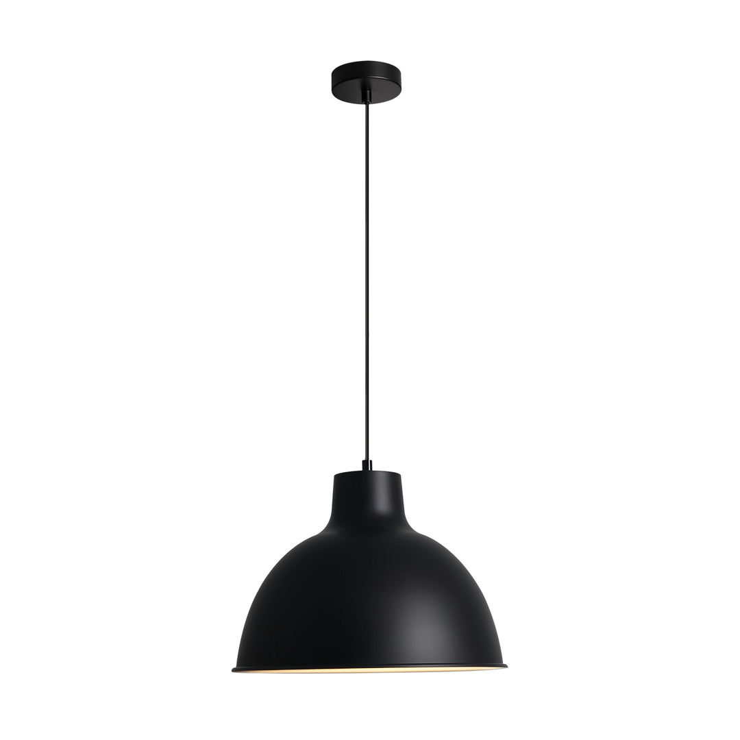 1-Light Matte Minimalist Modern Metal Dome Pendant