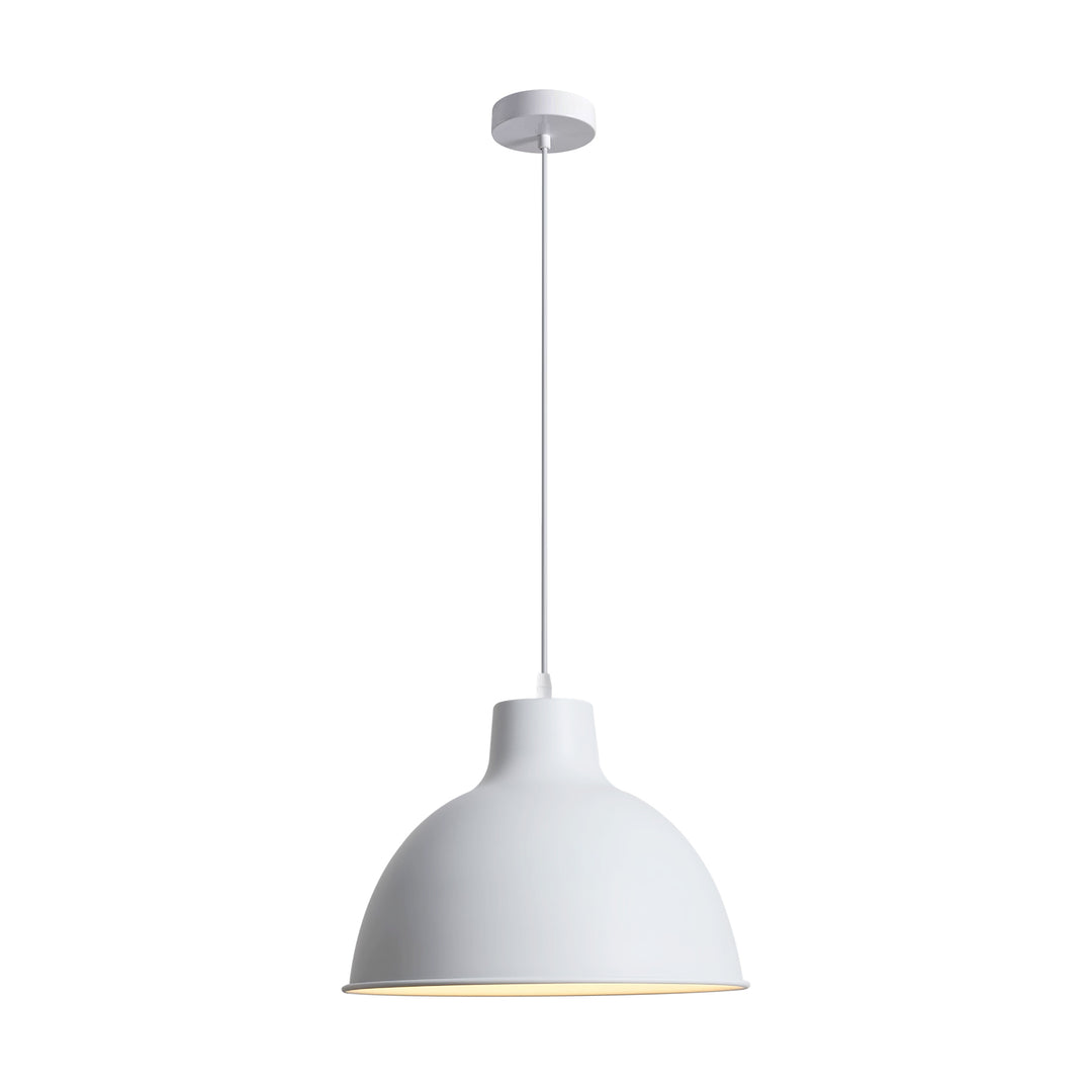 1-Light Matte Minimalist Modern Metal Dome Pendant