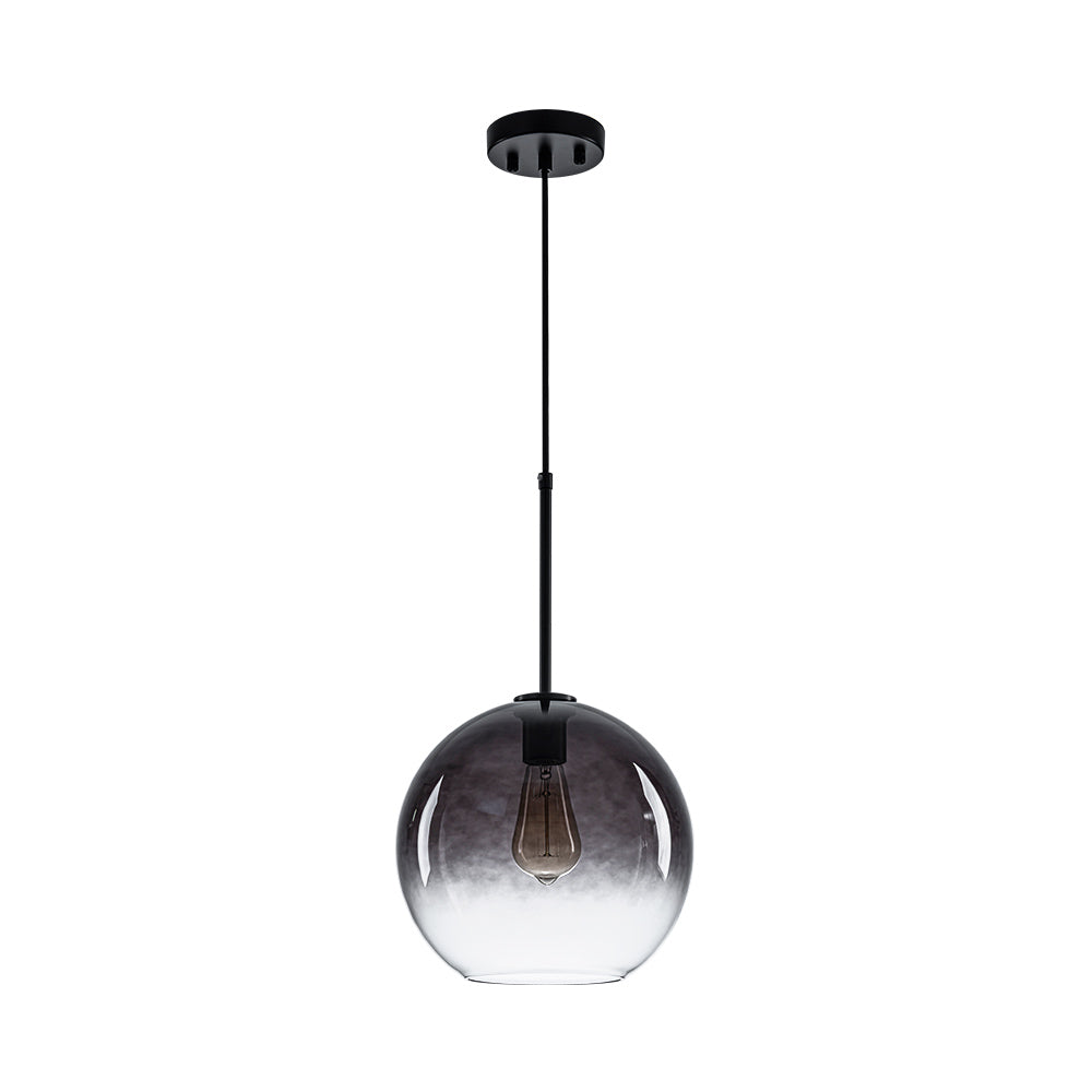 Contemporary 1-Light Gradient Color Glass Globe Pendant Light