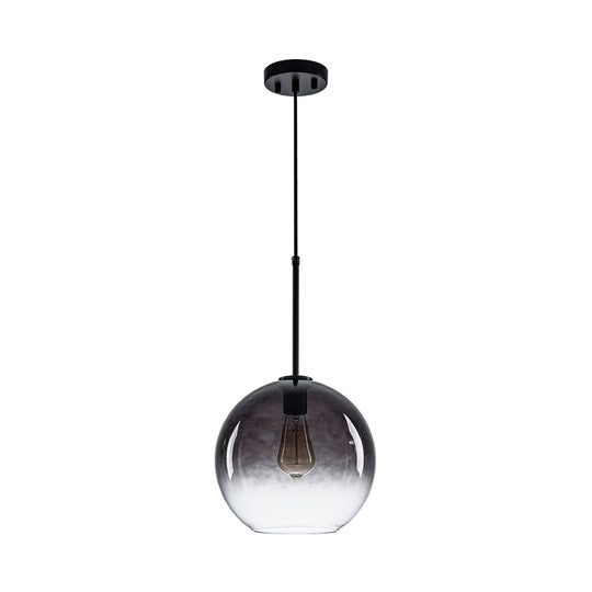 Contemporary 1-Light Gradient Color Glass Globe Pendant Light