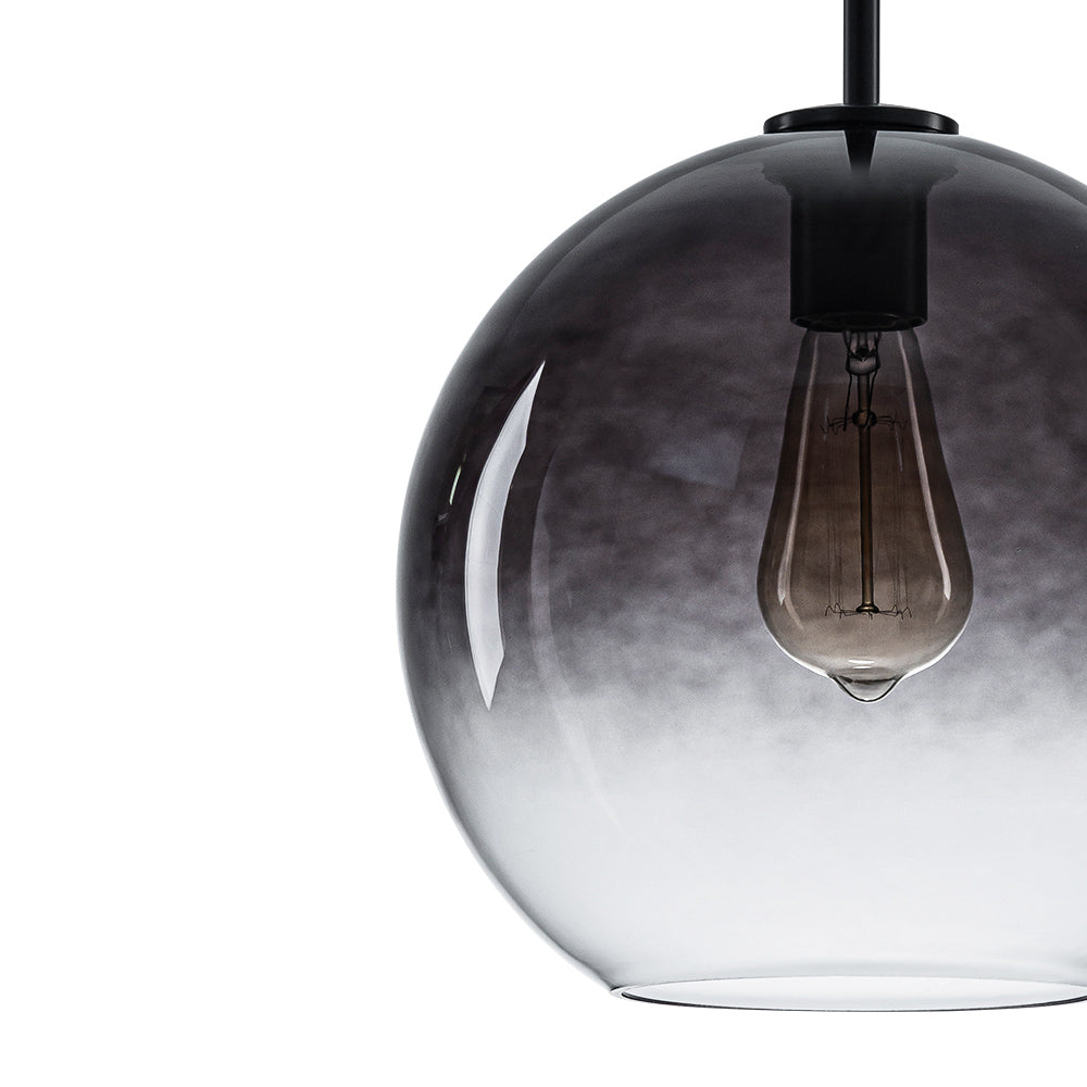 Contemporary 1-Light Gradient Color Glass Globe Pendant Light