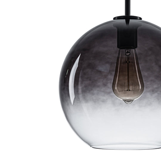Contemporary 1-Light Gradient Color Glass Globe Pendant Light
