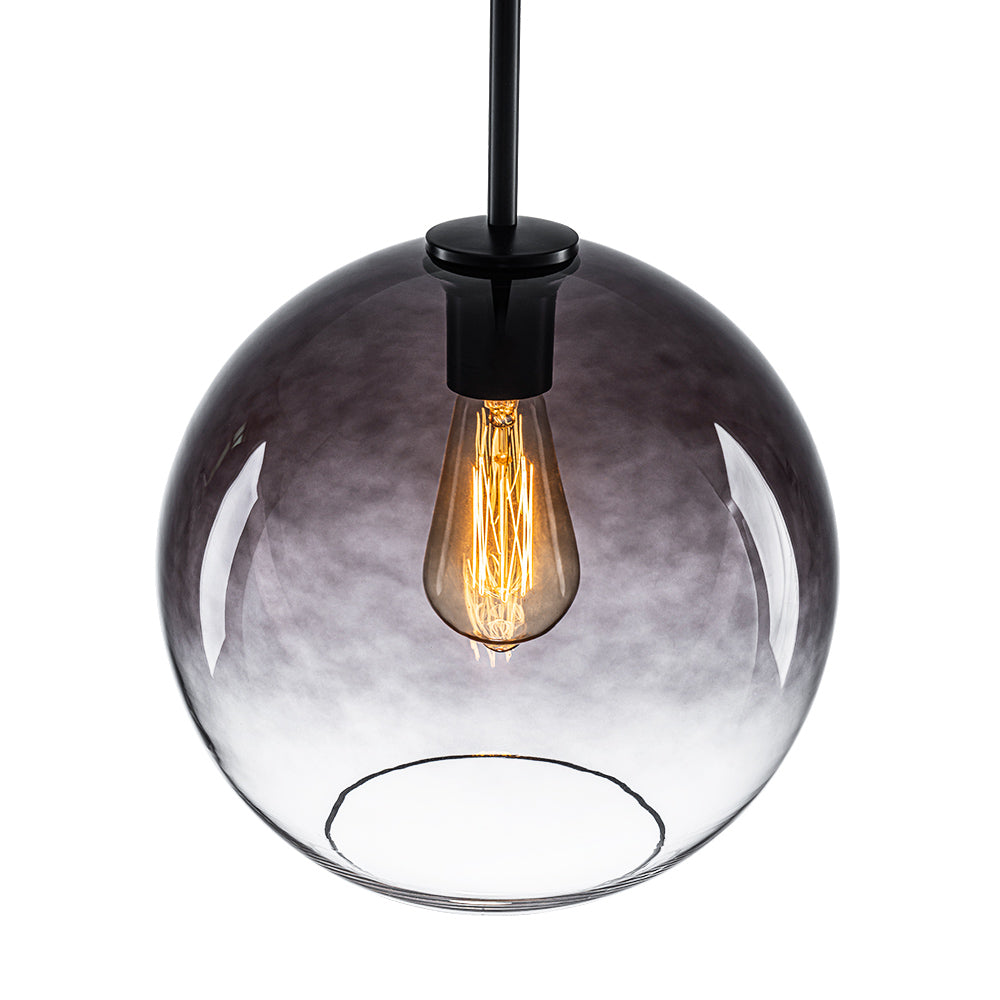 Contemporary 1-Light Gradient Color Glass Globe Pendant Light