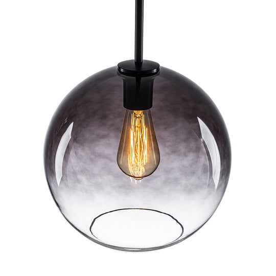 Contemporary 1-Light Gradient Color Glass Globe Pendant Light