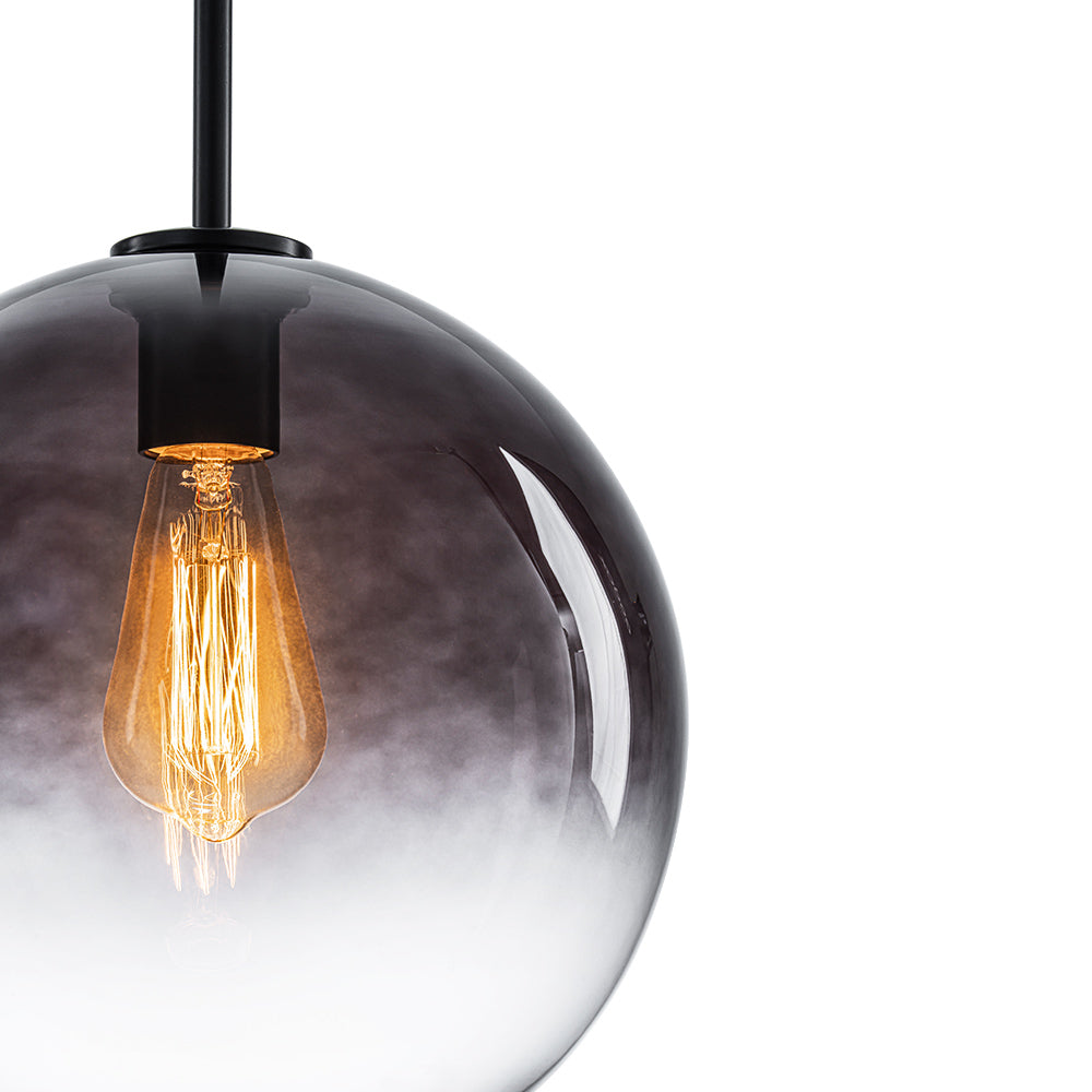 Contemporary 1-Light Gradient Color Glass Globe Pendant Light