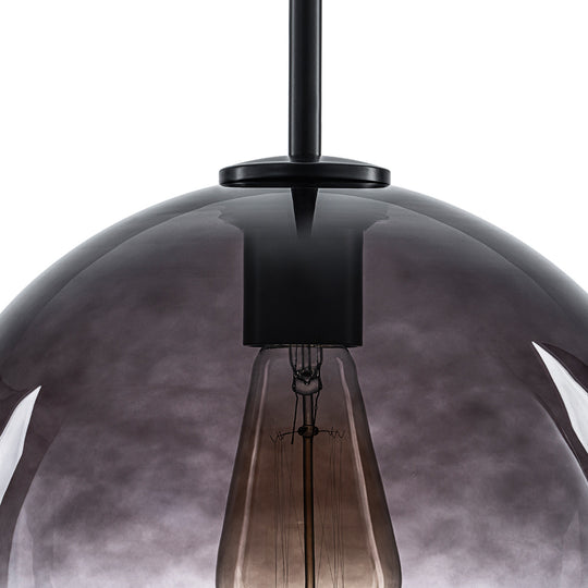 Contemporary 1-Light Gradient Color Glass Globe Pendant Light