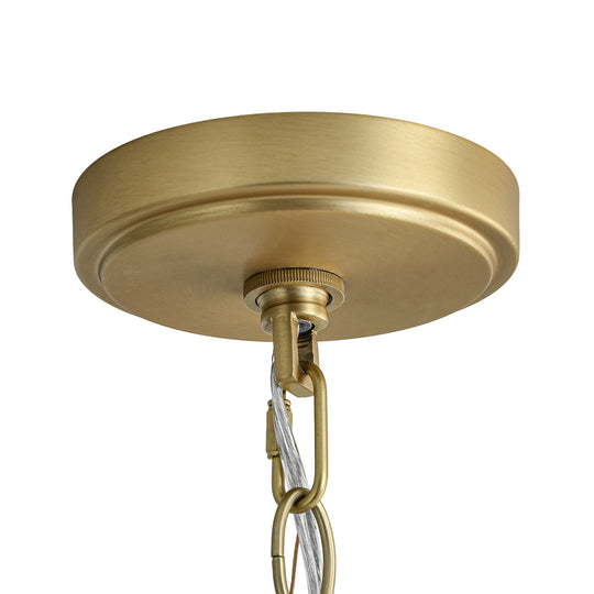 Contemporary 1-Light Ribbed Clear Glass Orb Pendant Light