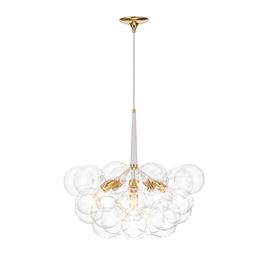 Contemporary Clear Glass Bubble Chandelier