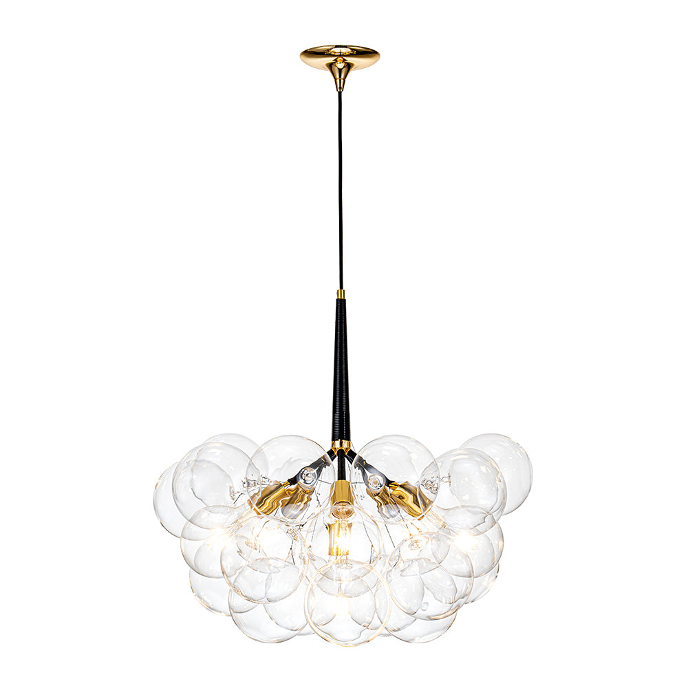 Contemporary Clear Glass Bubble Chandelier