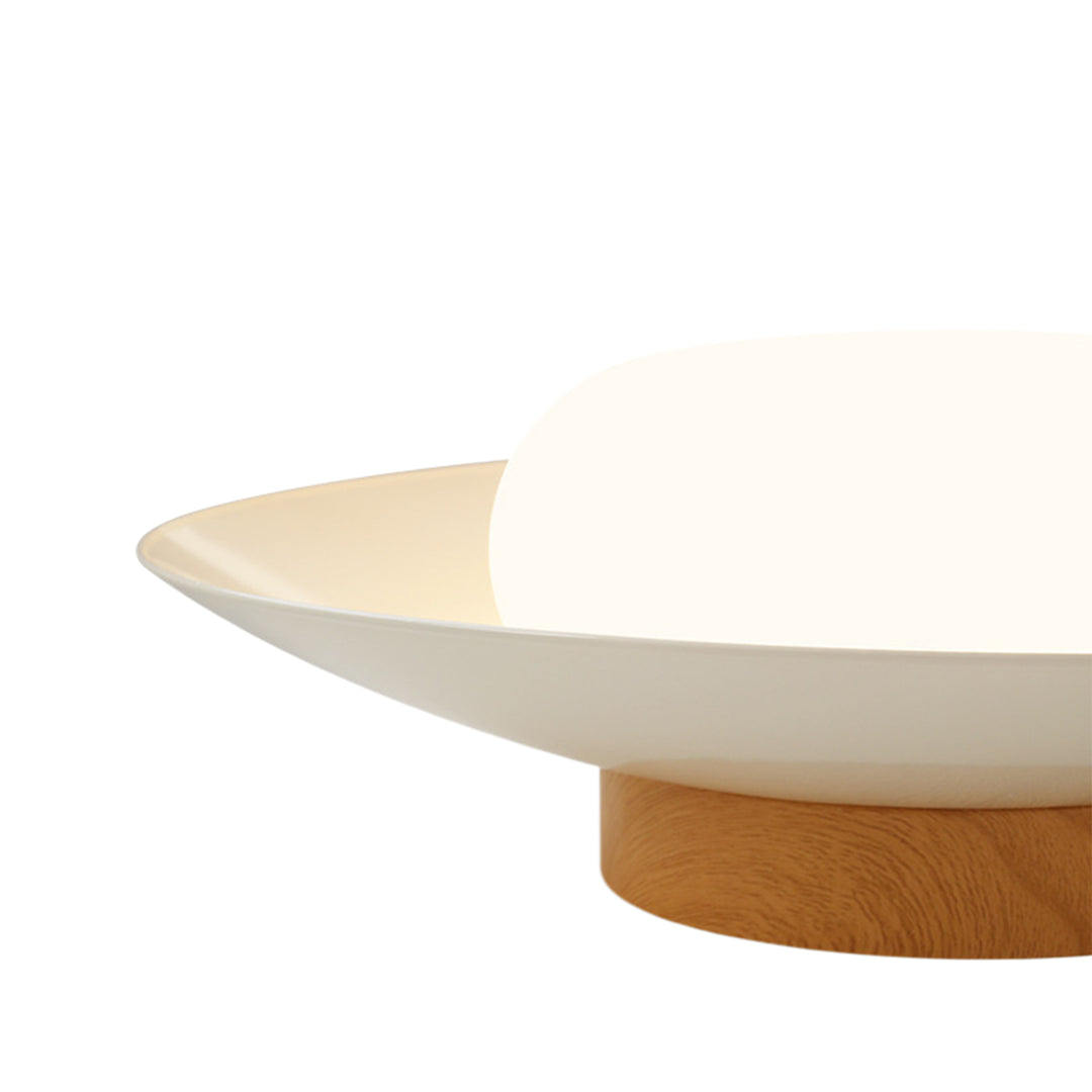 Creamy Three-Color Dimmable LED Dome Round Shape Semi Ceiling Light