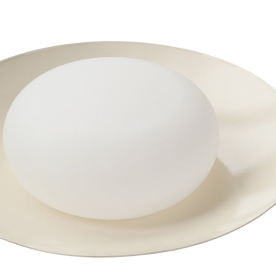Creamy Three-Color Dimmable LED Dome Round Shape Semi Ceiling Light