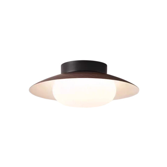 Creamy Three-Color Dimmable LED Dome Round Shape Semi Ceiling Light