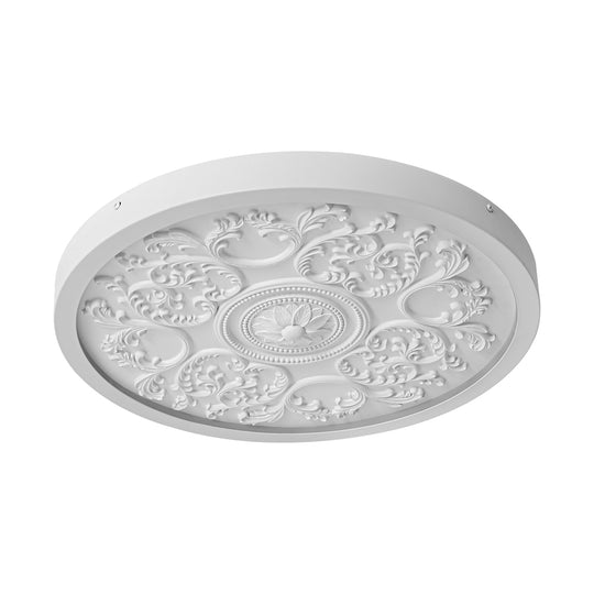 Creative French Style Engraved Flower Resin LED Ceiling Light