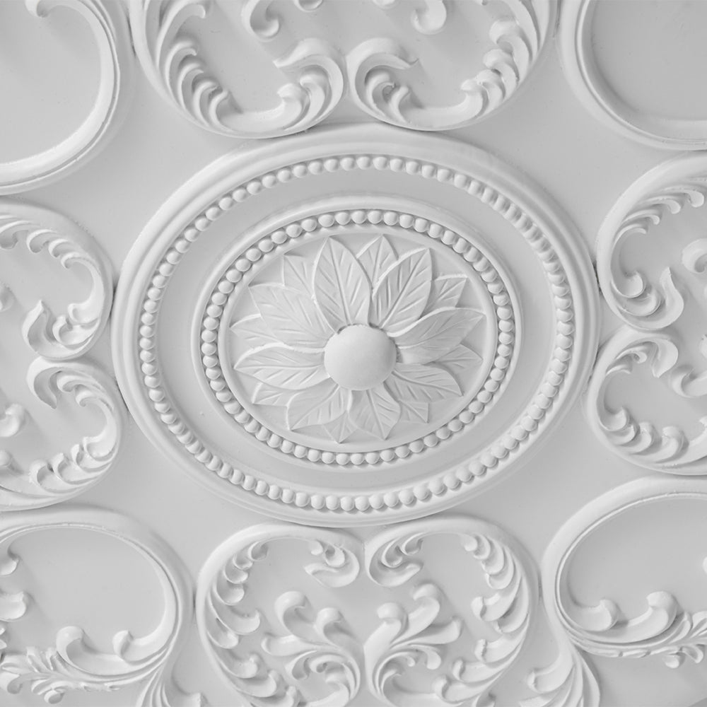 Creative French Style Engraved Flower Resin LED Ceiling Light