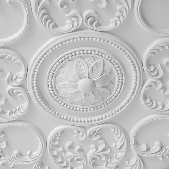 Creative French Style Engraved Flower Resin LED Ceiling Light