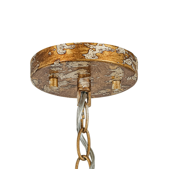 Industrial 1-Light Handmade Peeling Paint Metal Dome Pendant Light