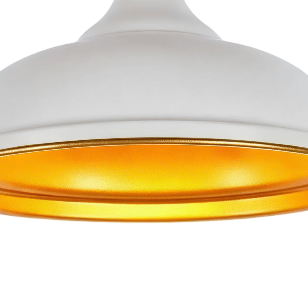 Industrial 1-Light Wide Edge Modern Metal Dome Pendant