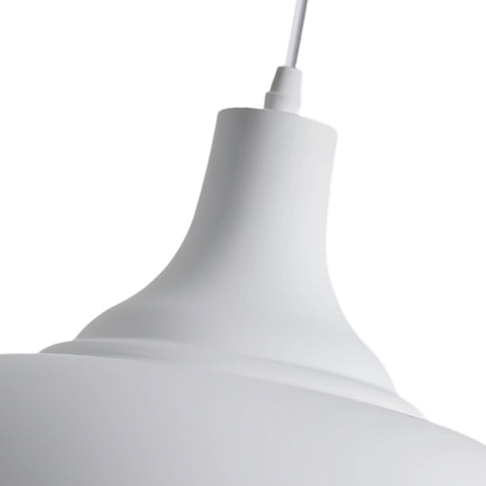 Industrial 1-Light Wide Edge Modern Metal Dome Pendant