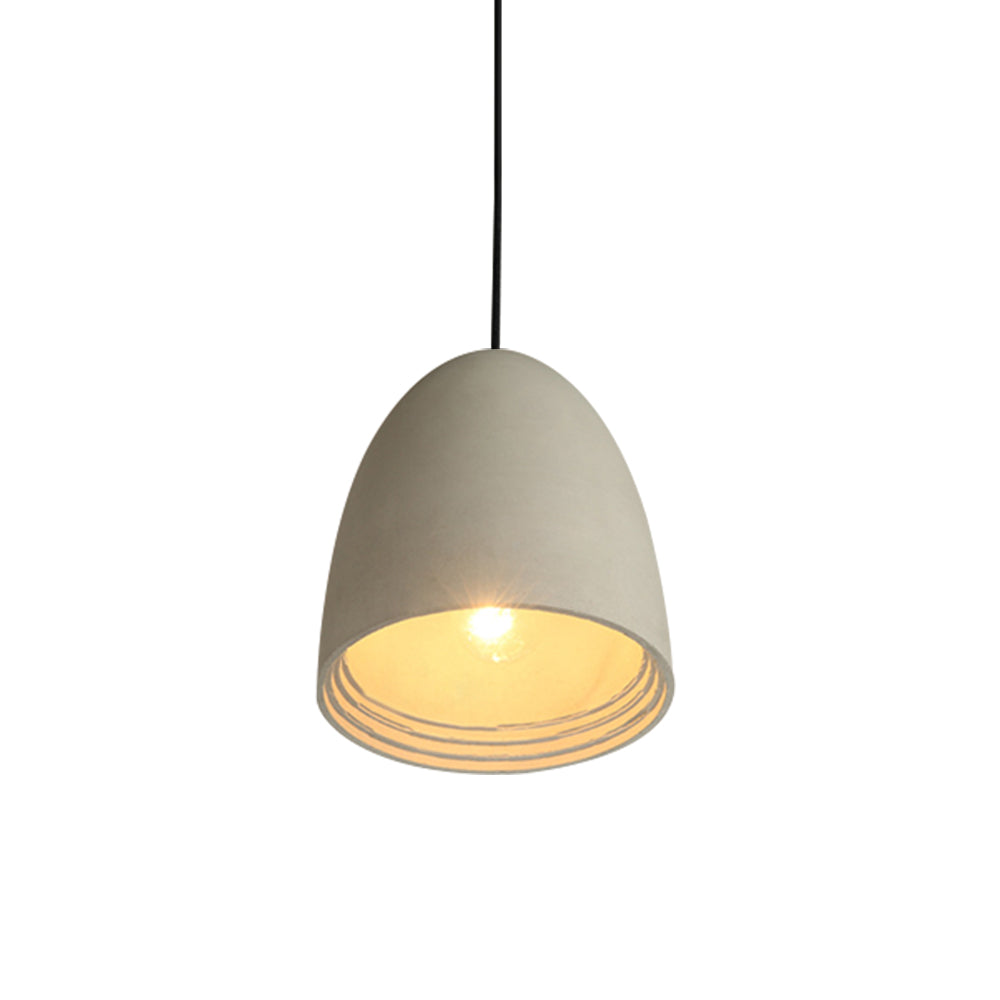 Modern 1-Light Geometric Shape Cement Pendant