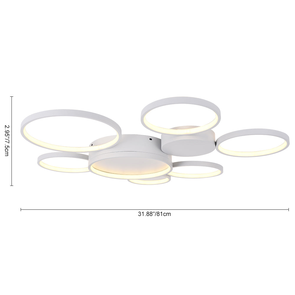 Modern Circle Dimmable Led Flush Mount