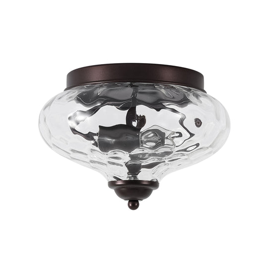 Modern Farmhouse 2-Light Water Glass Flush Mount