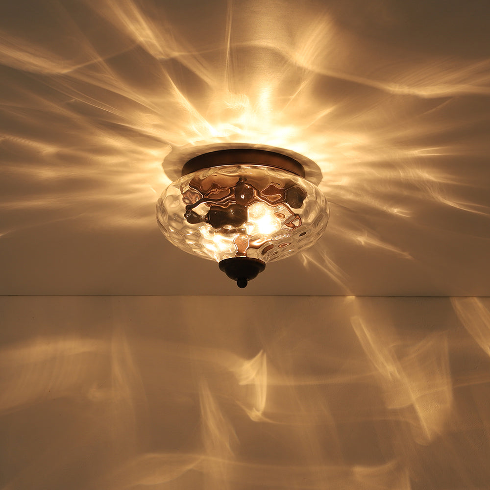 Modern Farmhouse 2-Light Water Glass Flush Mount