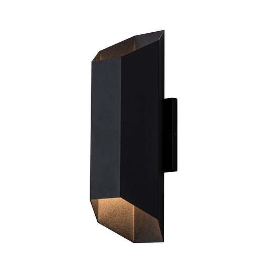 Modern Hexagonal IP54 Black Geometric LED Outdoor Wall Sconce