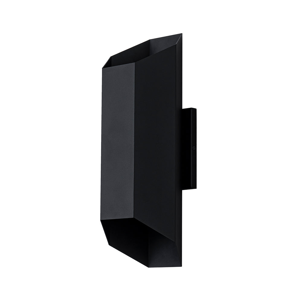 Modern Hexagonal IP54 Black Geometric LED Outdoor Wall Sconce