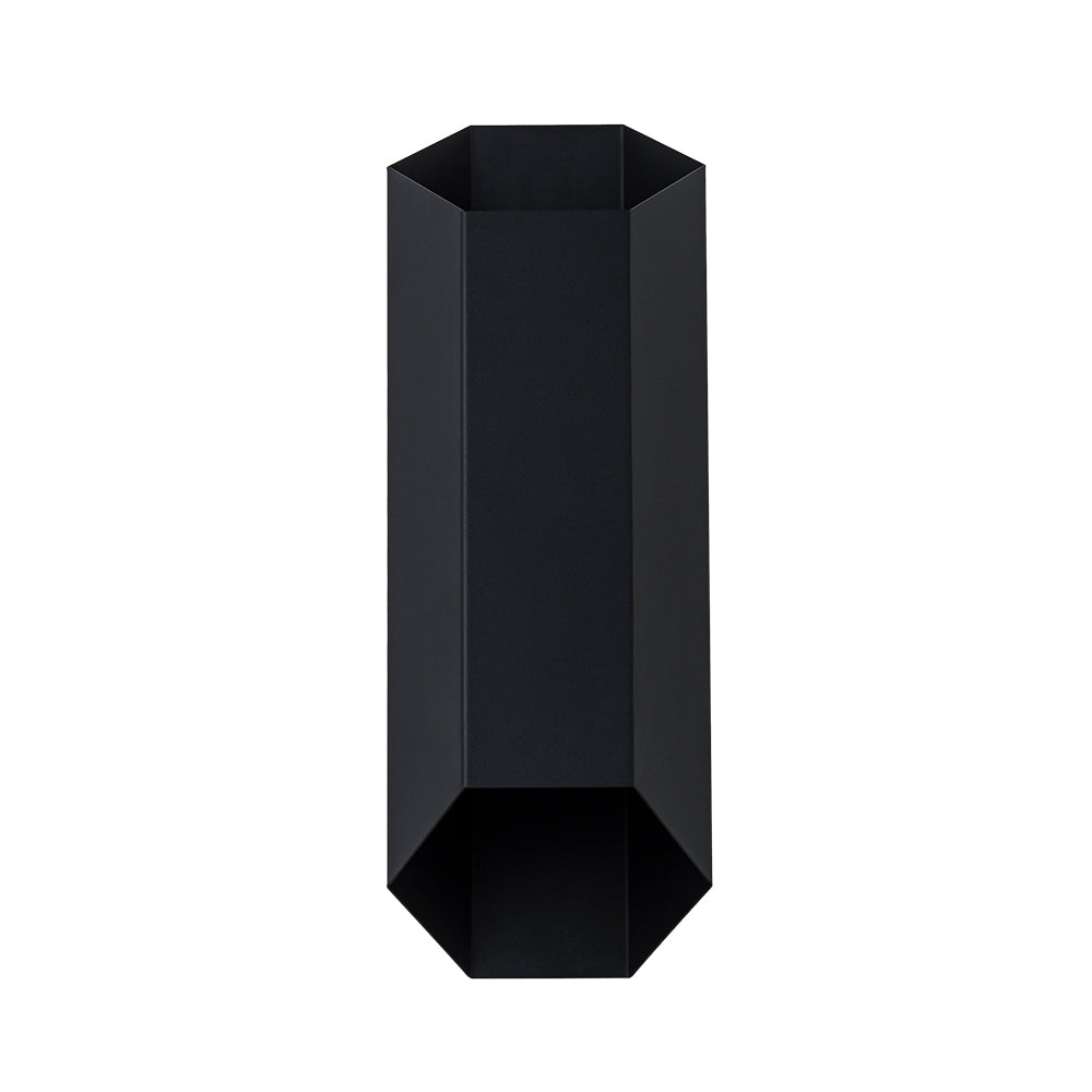 Modern Hexagonal IP54 Black Geometric LED Outdoor Wall Sconce