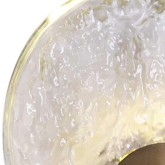 Modern Luxury 1-Light Ripple LED Water Glass Round Wall Light