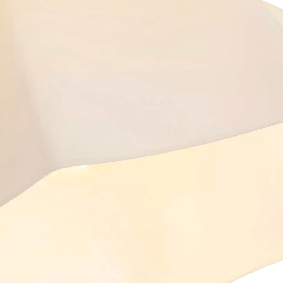 Modern Minimalist 1-Light Scalloped White Dome Shade Ceiling Light