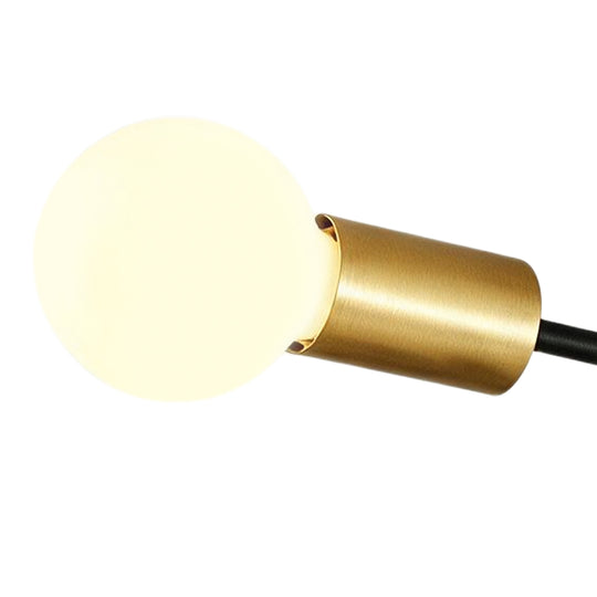 Modern Minimalist 2-Light Simple Linear Semi Flush Mount