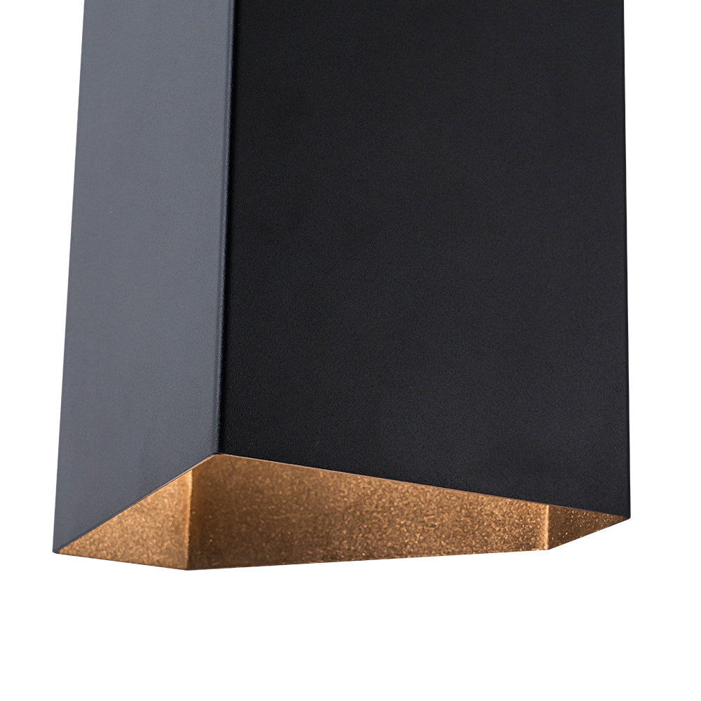 Modern Minimalist IP54 Black Rectangle LED Outdoor Wall Sconce
