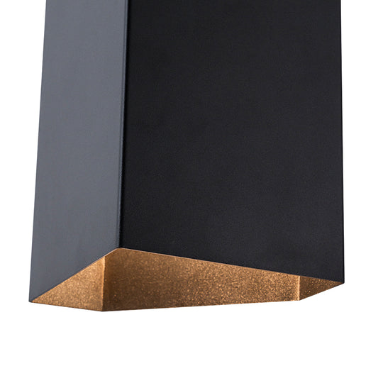 Modern Minimalist IP54 Black Rectangle LED Outdoor Wall Sconce