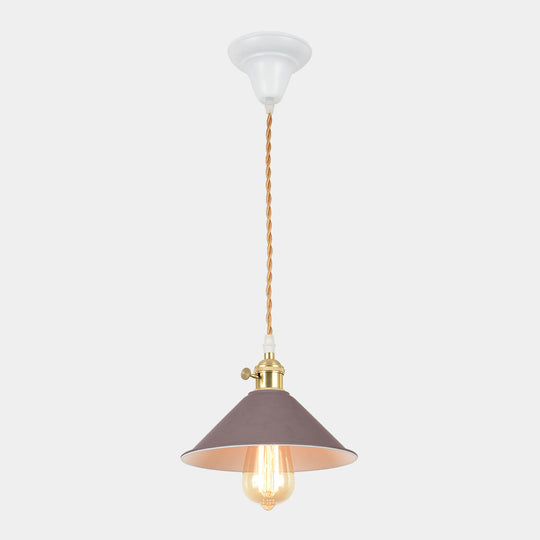 Modern One Light Single Cone Pendant Lighting