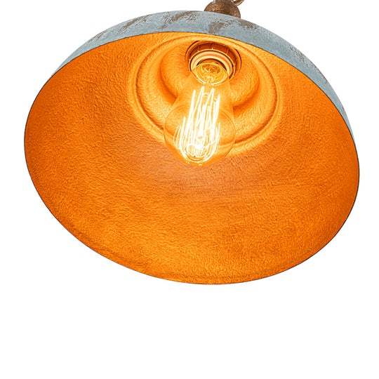 Retro 1-Light Handcrafted Paint Dome Pendant Light