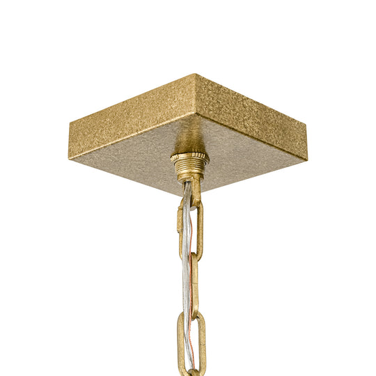 Vintage Retro 4-Light Metal Open Frame Lantern Pendant Light