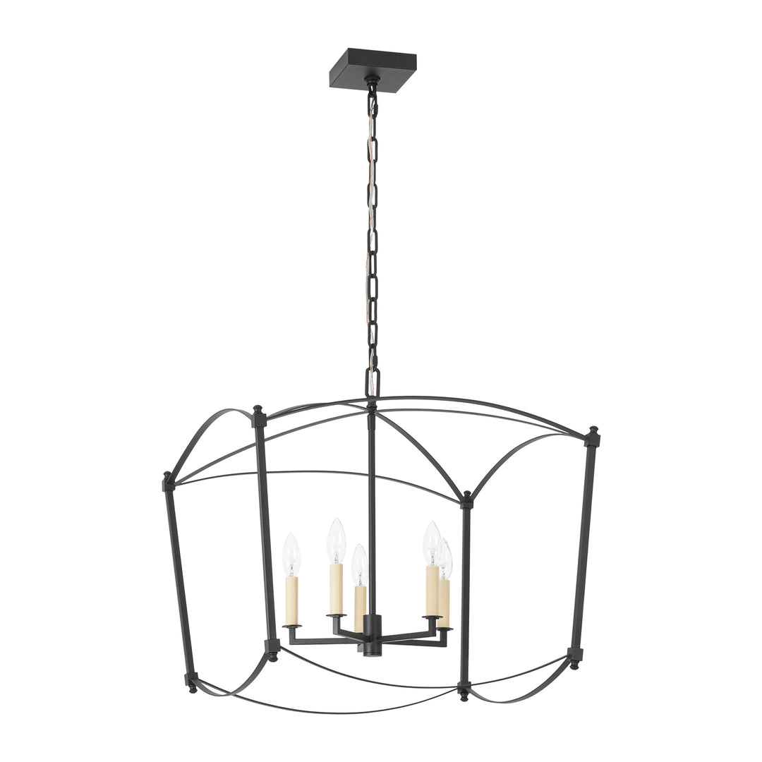 Vintage Retro 4-Light Metal Open Frame Lantern Pendant Light
