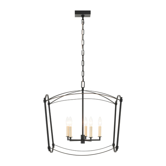 Vintage Retro 4-Light Metal Open Frame Lantern Pendant Light