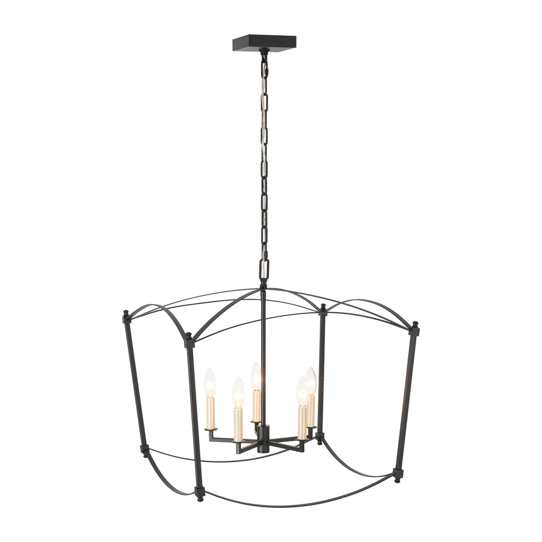 Vintage Retro 4-Light Metal Open Frame Lantern Pendant Light