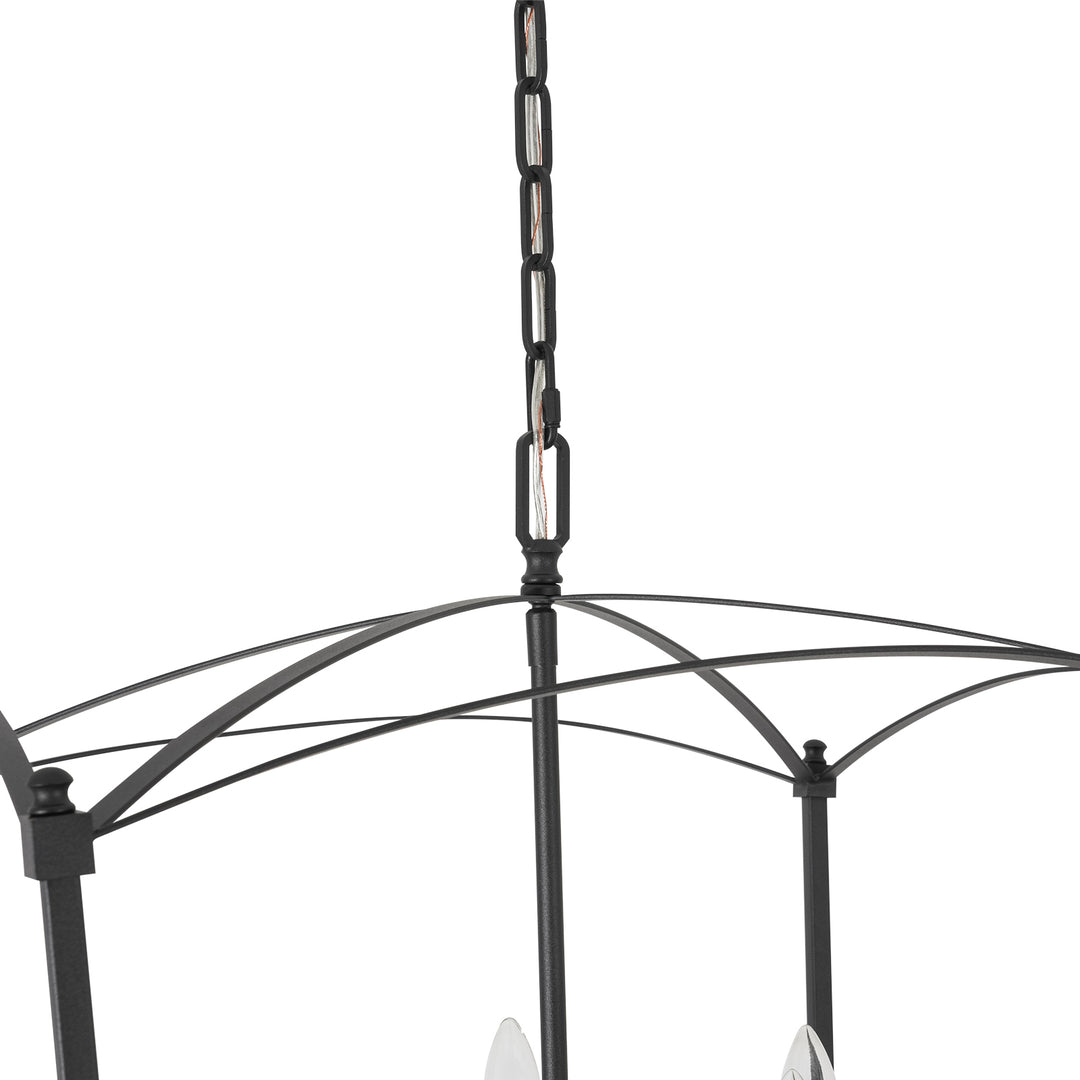 Vintage Retro 4-Light Metal Open Frame Lantern Pendant Light