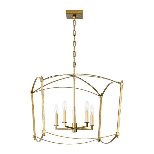 Vintage Retro 4-Light Metal Open Frame Lantern Pendant Light