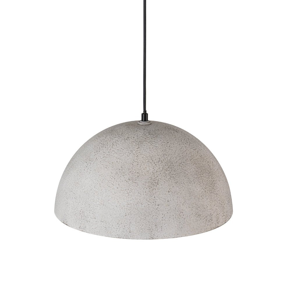 Pendantlightie - 1 - Light Industrial Metal Dome Pendant - Pendants - 31.5 in (80 cm) - White