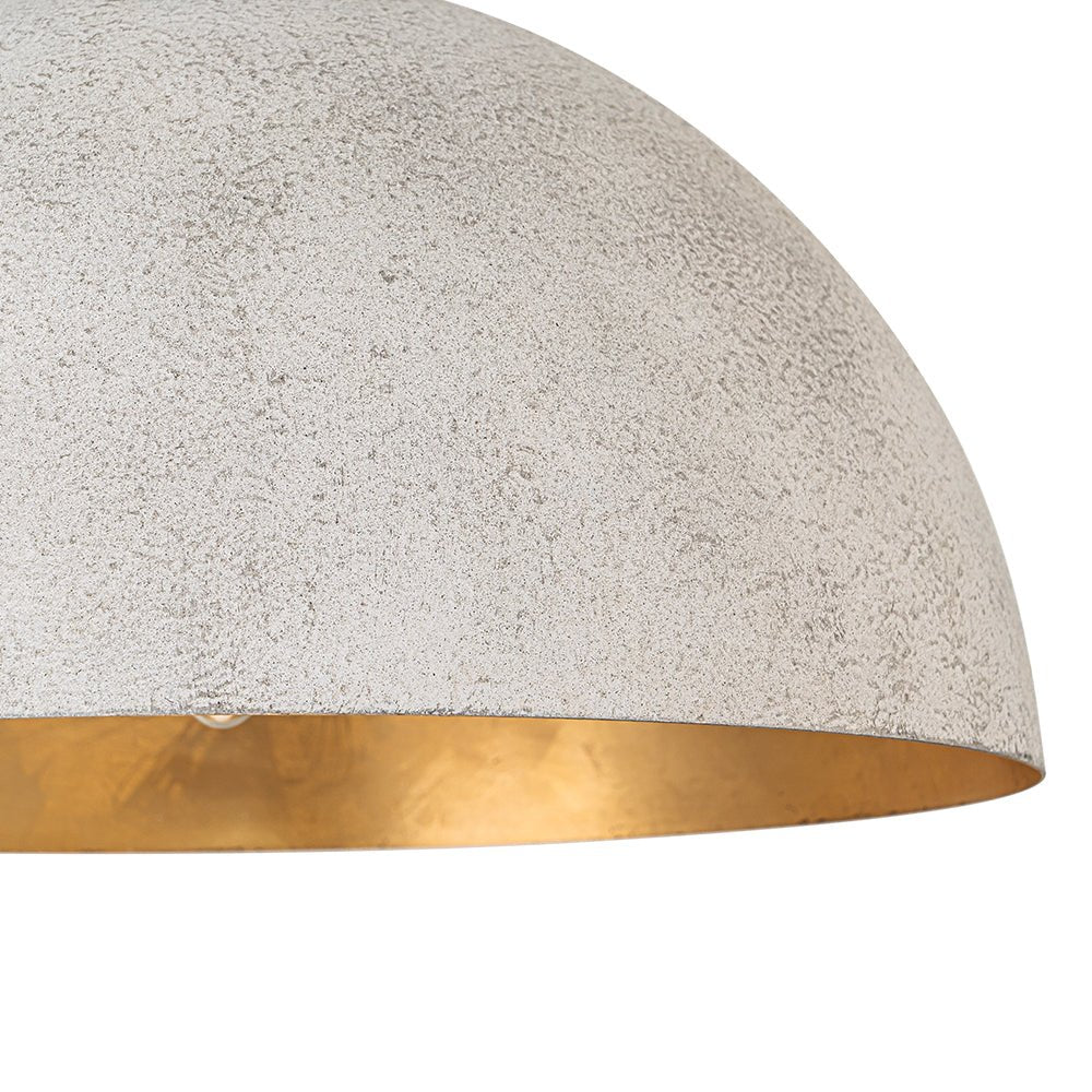 Pendantlightie - 1 - Light Industrial Metal Dome Pendant - Pendants - 31.5 in (80 cm) - White