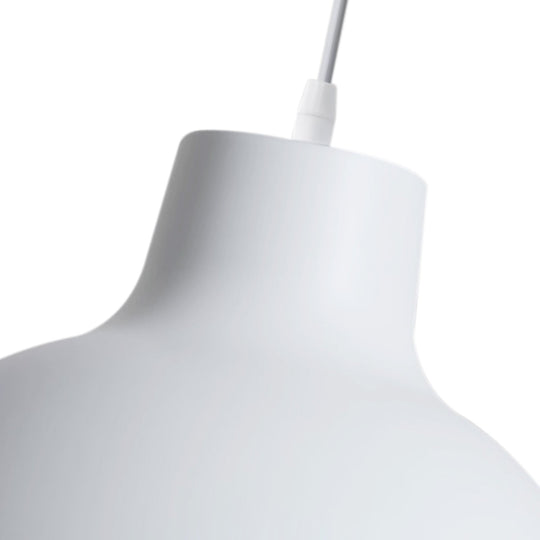 Pendantlightie-1-Light Matte Minimalist Modern Metal Dome Pendant-Pendants-White-