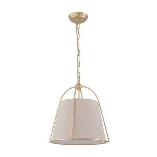 Pendantlightie - 1 - Light Tapered Linen Shade Vintage Conical Drum Pendant Light - Pendants - Small - 
