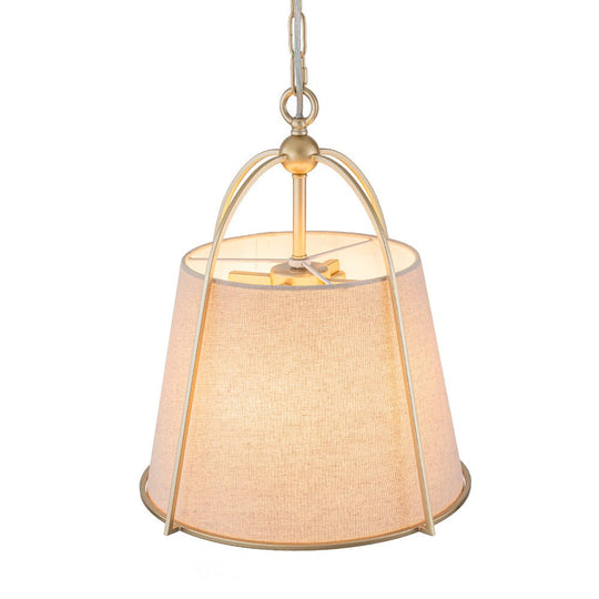 Pendantlightie - 1 - Light Tapered Linen Shade Vintage Conical Drum Pendant Light - Pendants - Small - 
