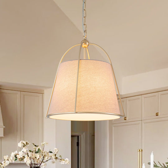 Pendantlightie - 1 - Light Tapered Linen Shade Vintage Conical Drum Pendant Light - Pendants - Small - 